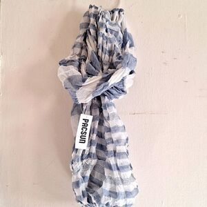 Pacsun blue white stripe nautical infinity scarf Lightweight wrap accessory